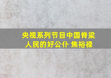 央视系列节目中国脊梁 人民的好公仆 焦裕禄